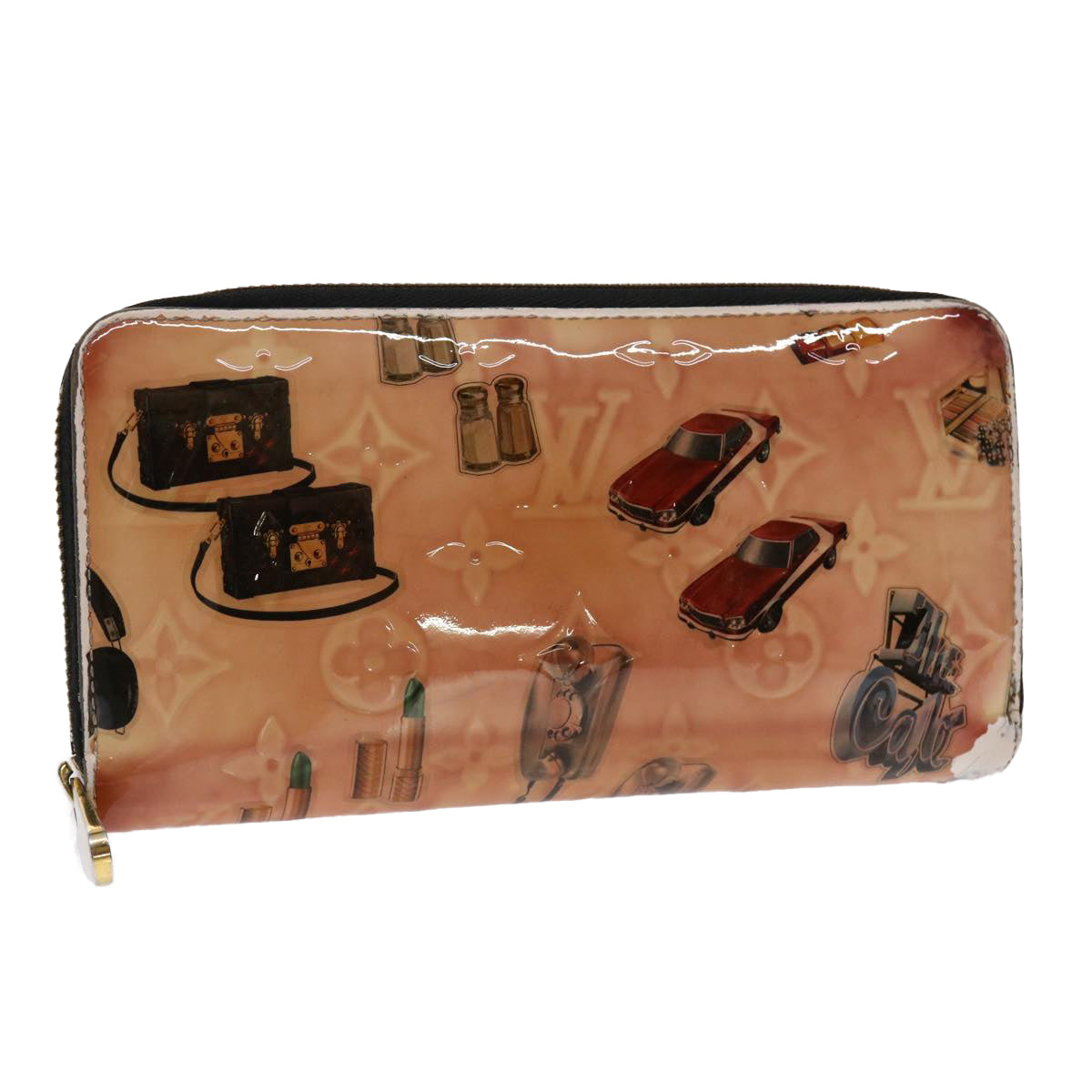 LOUIS VUITTON Monogram Vernis Nicolas Ghesquire Zippy Wallet M50370 Auth 46865