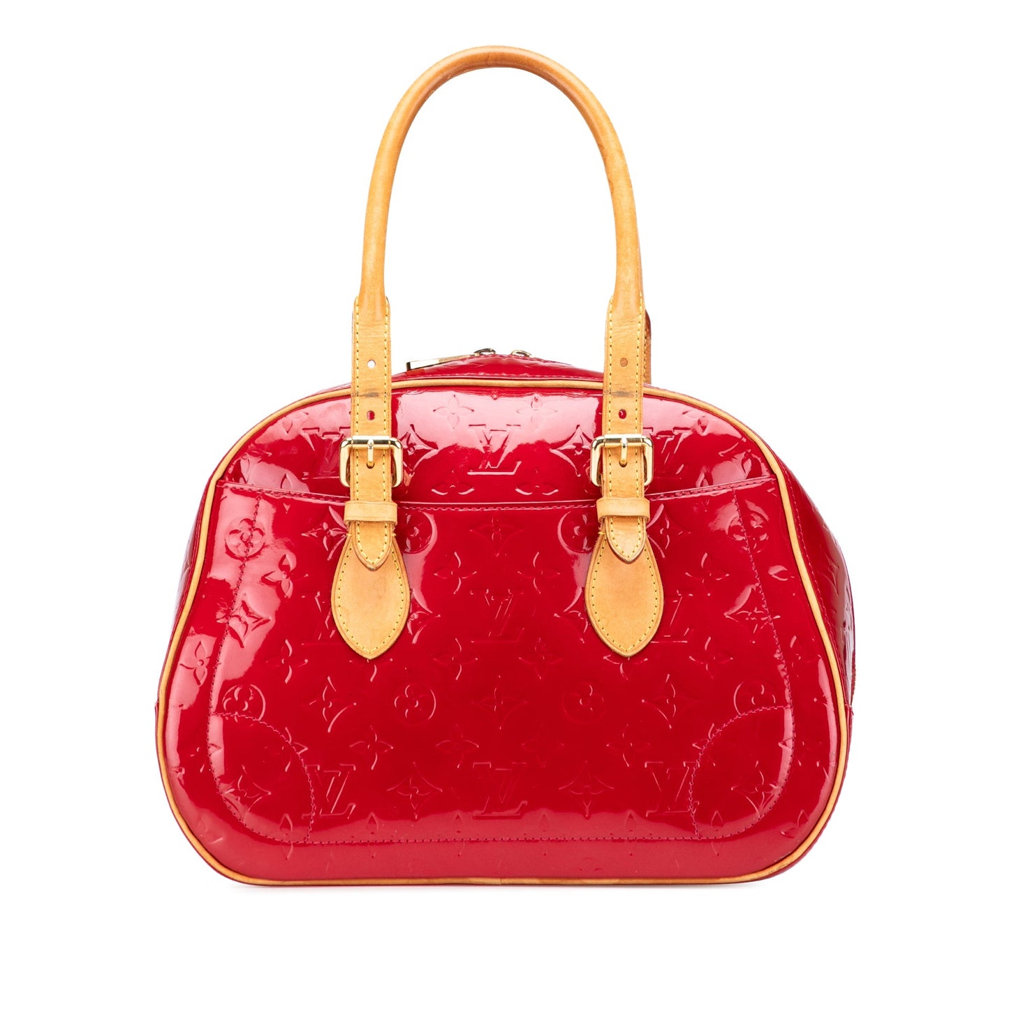 Red Louis Vuitton Monogram Vernis Summit Drive Handbag