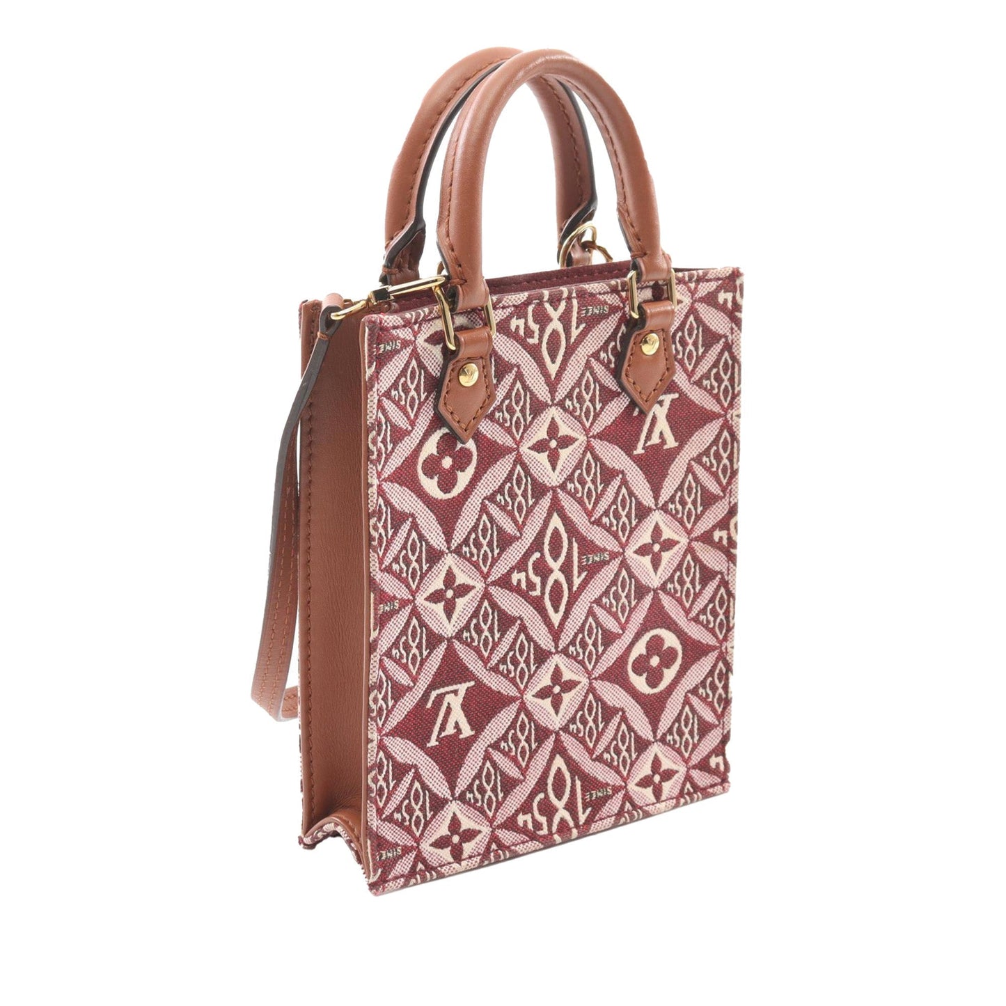 Red Louis Vuitton Since 1854 Petit Sac Plat Satchel