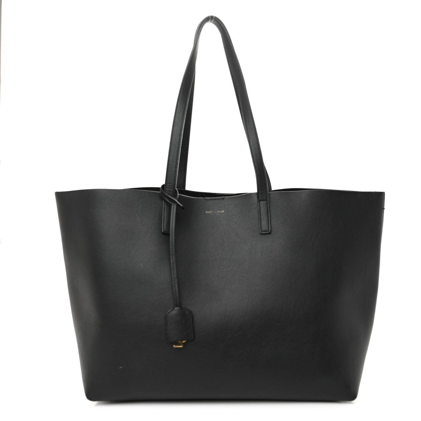 Saint Laurent Calfskin Large Shopping Tote Black