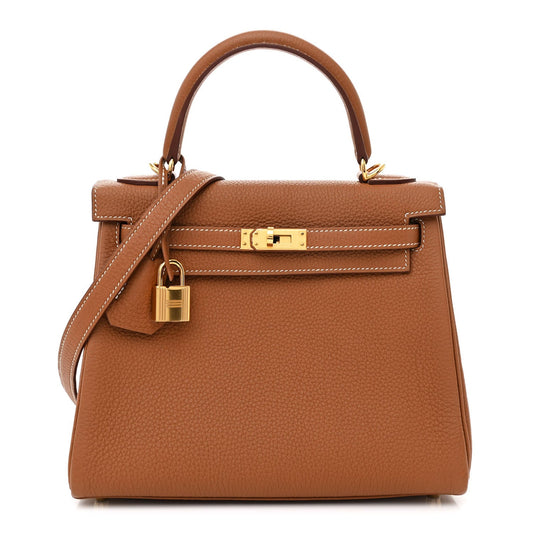 Hermes Togo Kelly Retourne 25 Gold