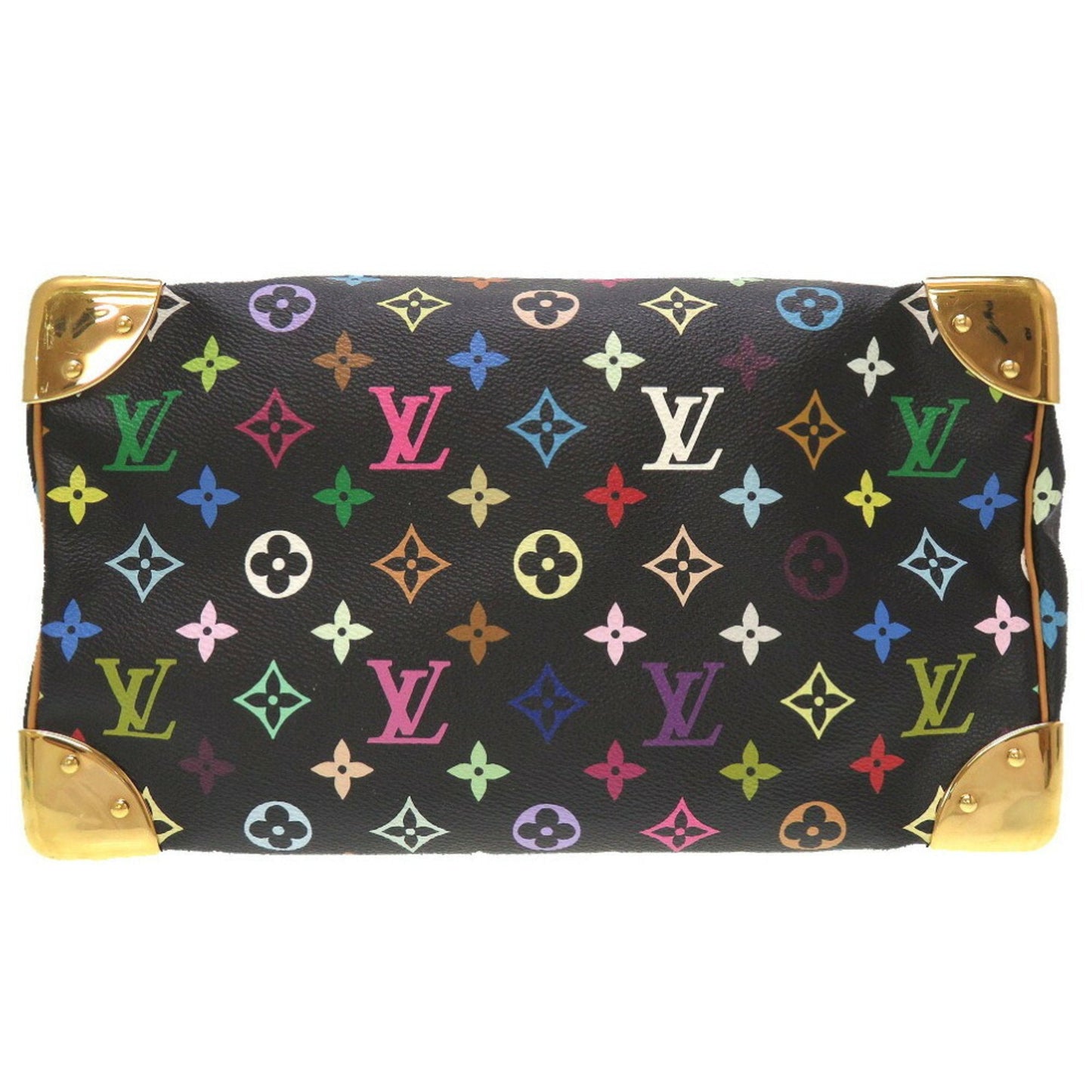 Louis Vuitton Black Canvas Speedy handbag bag