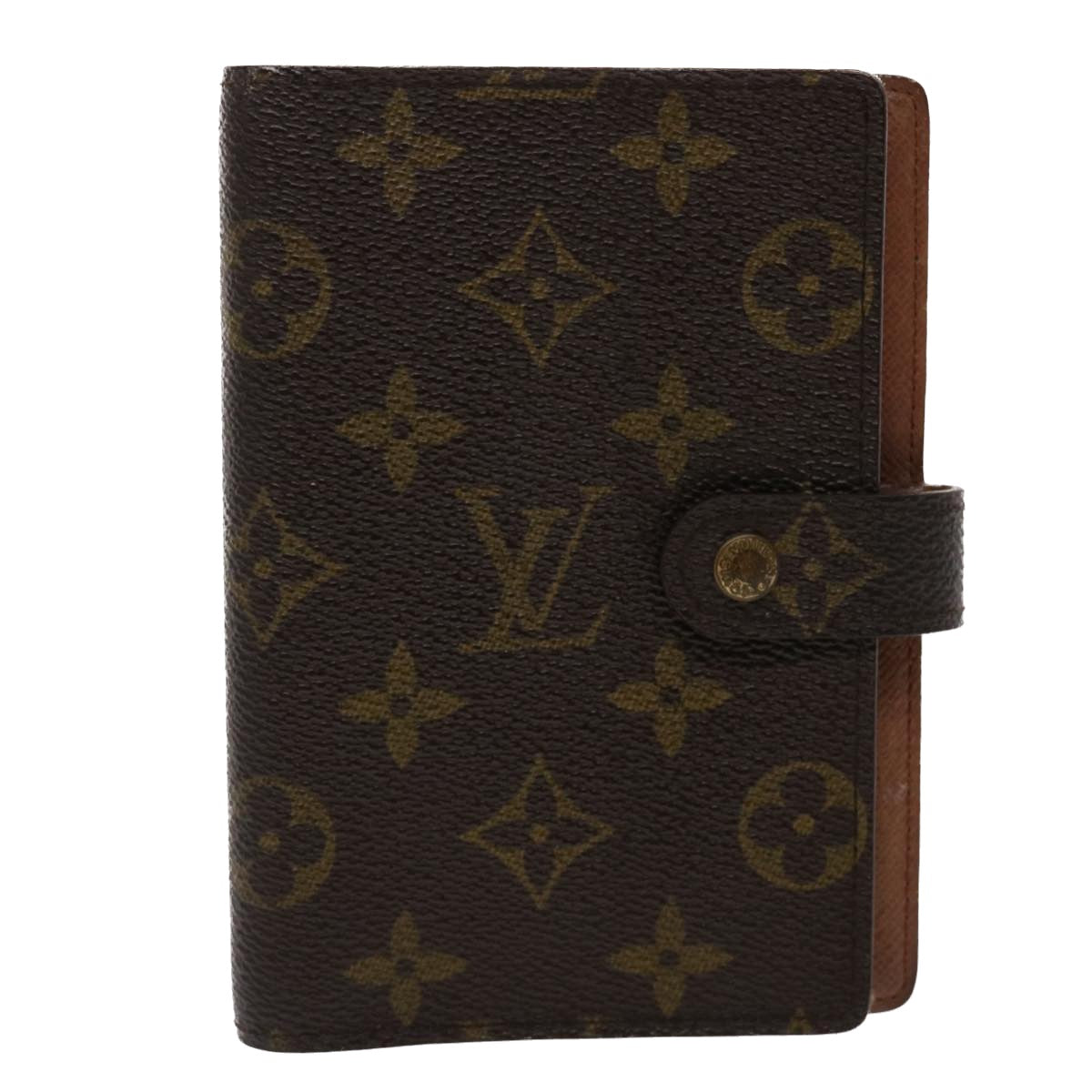 LOUIS VUITTON Monogram Agenda PM Day Planner Cover R20005 LV Auth 47175