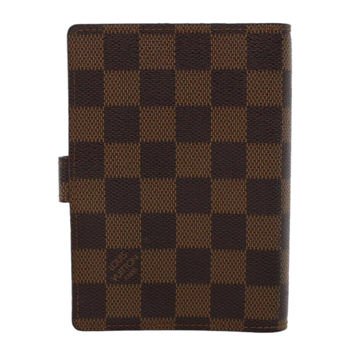 LOUIS VUITTON Damier Ebene Agenda PM Day Planner Cover R20029 LV Auth 47304