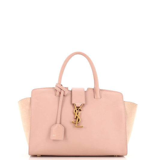 Luxury Saint Laurent Trending 2025 Monogram Cabas Downtown Leather with Suede Baby