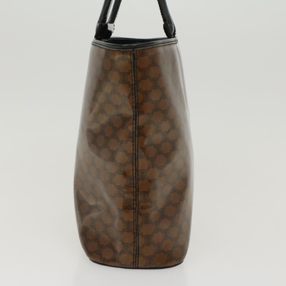 Luxury CELINE Macadam Canvas Hand Bag Brown  47388