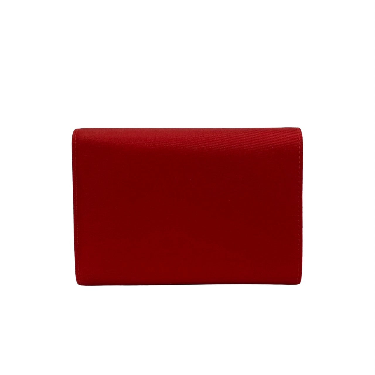 PRADA Bifold Wallet Nylon, Leather Red Women
