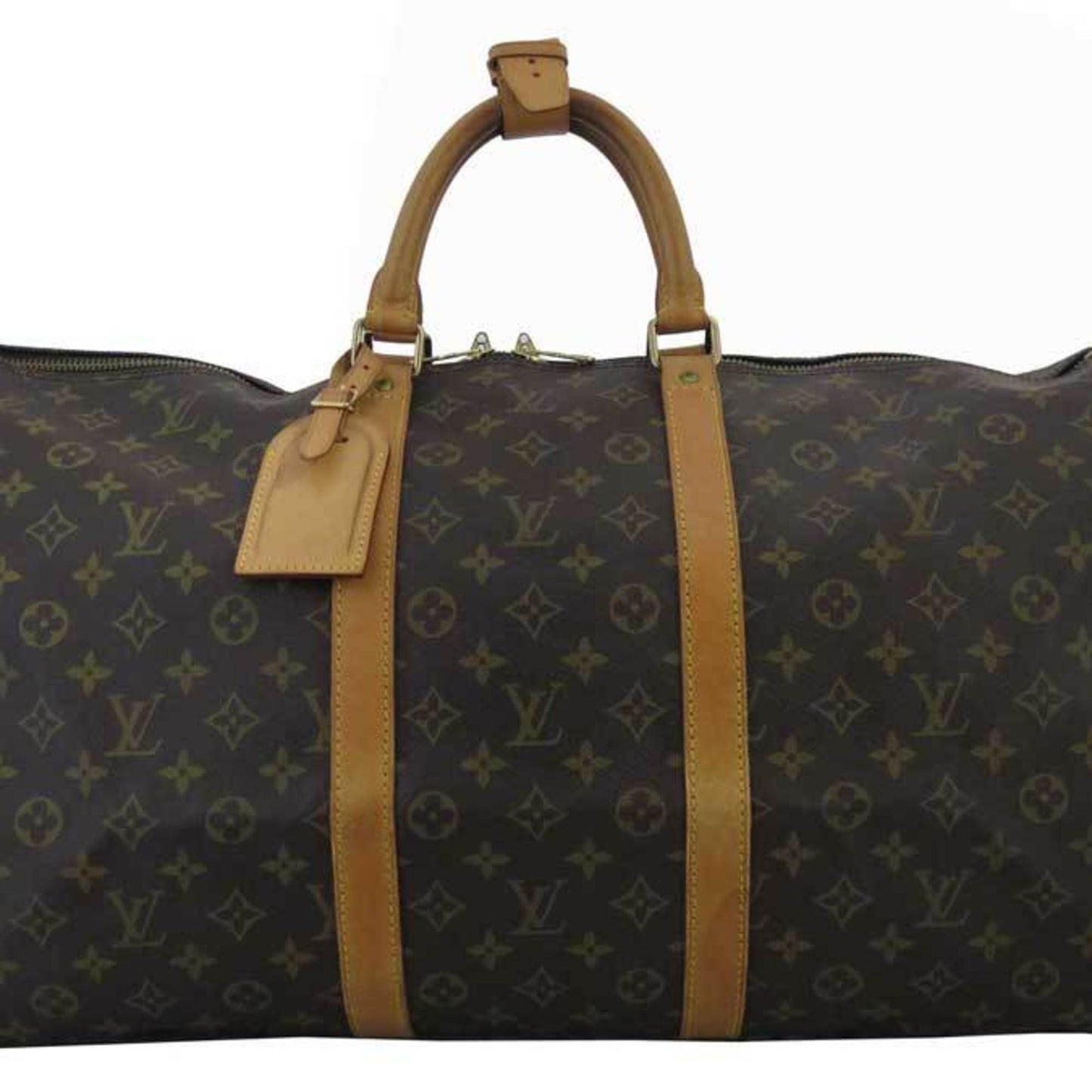 Louis Vuitton Brown Canvas Keepall 55 travel bag