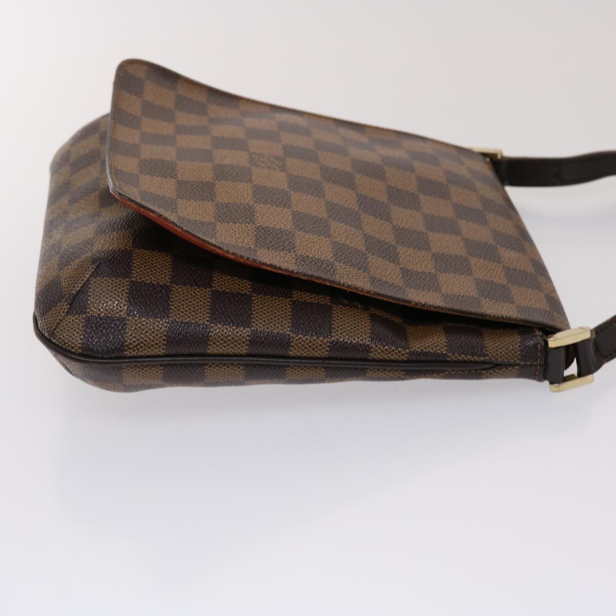 LOUIS VUITTON Damier Ebene M tte Salsa Long Shoulder Bag N51300 LV Auth 47511
