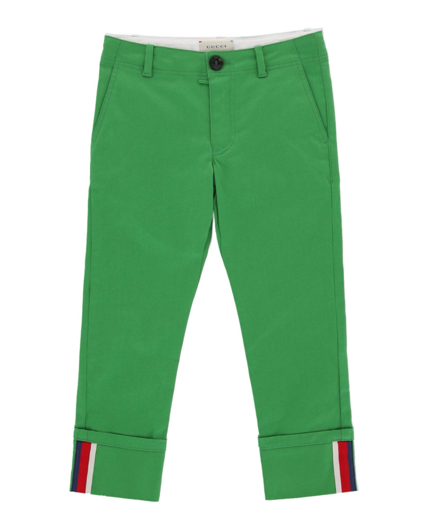 Gucci Unisex-Child Garbardine Pants with Web Detail