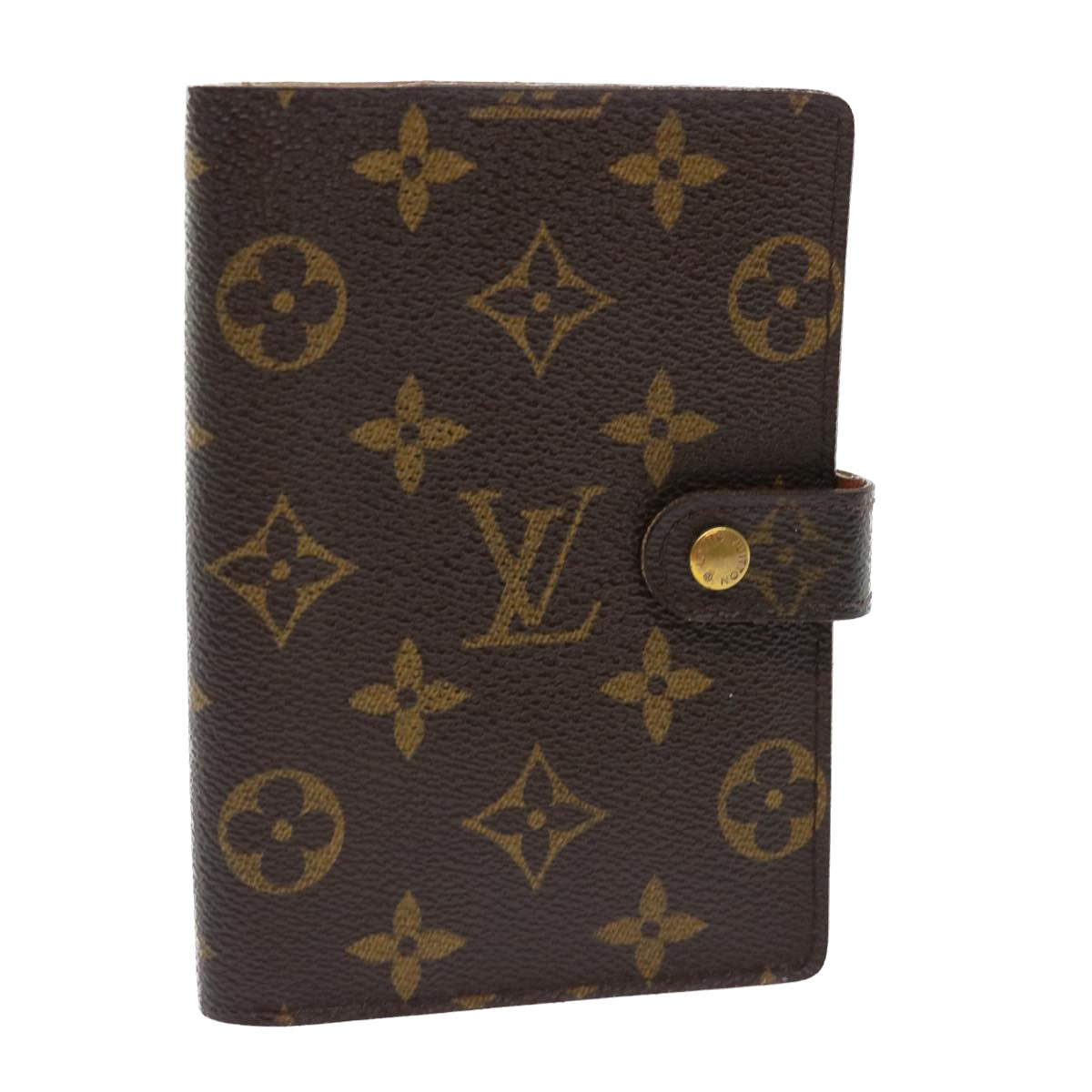 LOUIS VUITTON Monogram Agenda PM Day Planner Cover R20005 LV Auth 47595