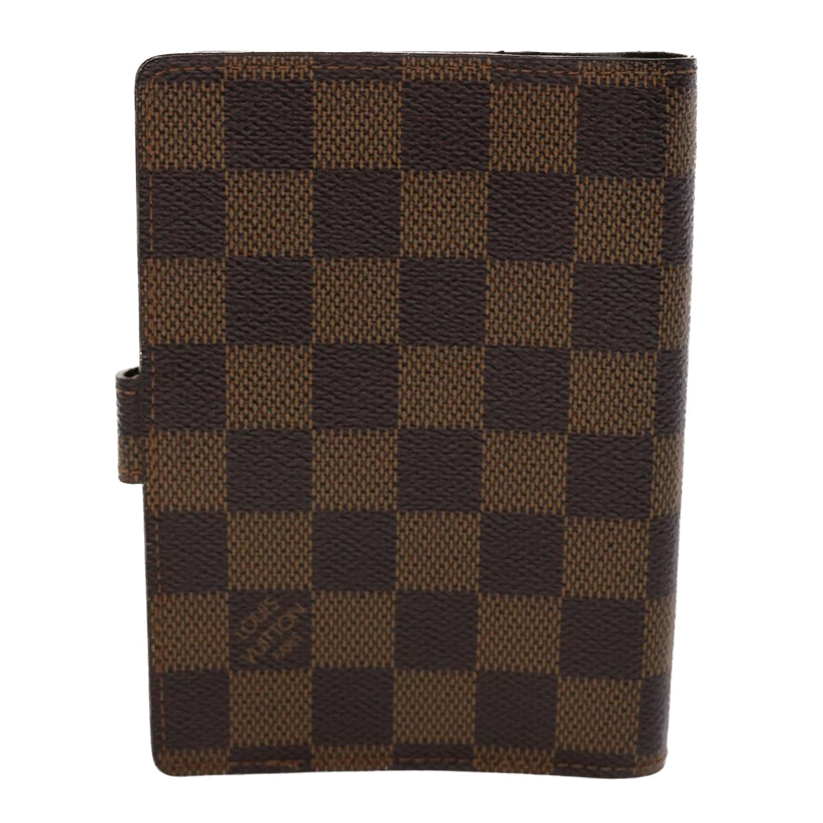 LOUIS VUITTON Damier Ebene Agenda PM Day Planner Cover R20029 LV Auth 47749
