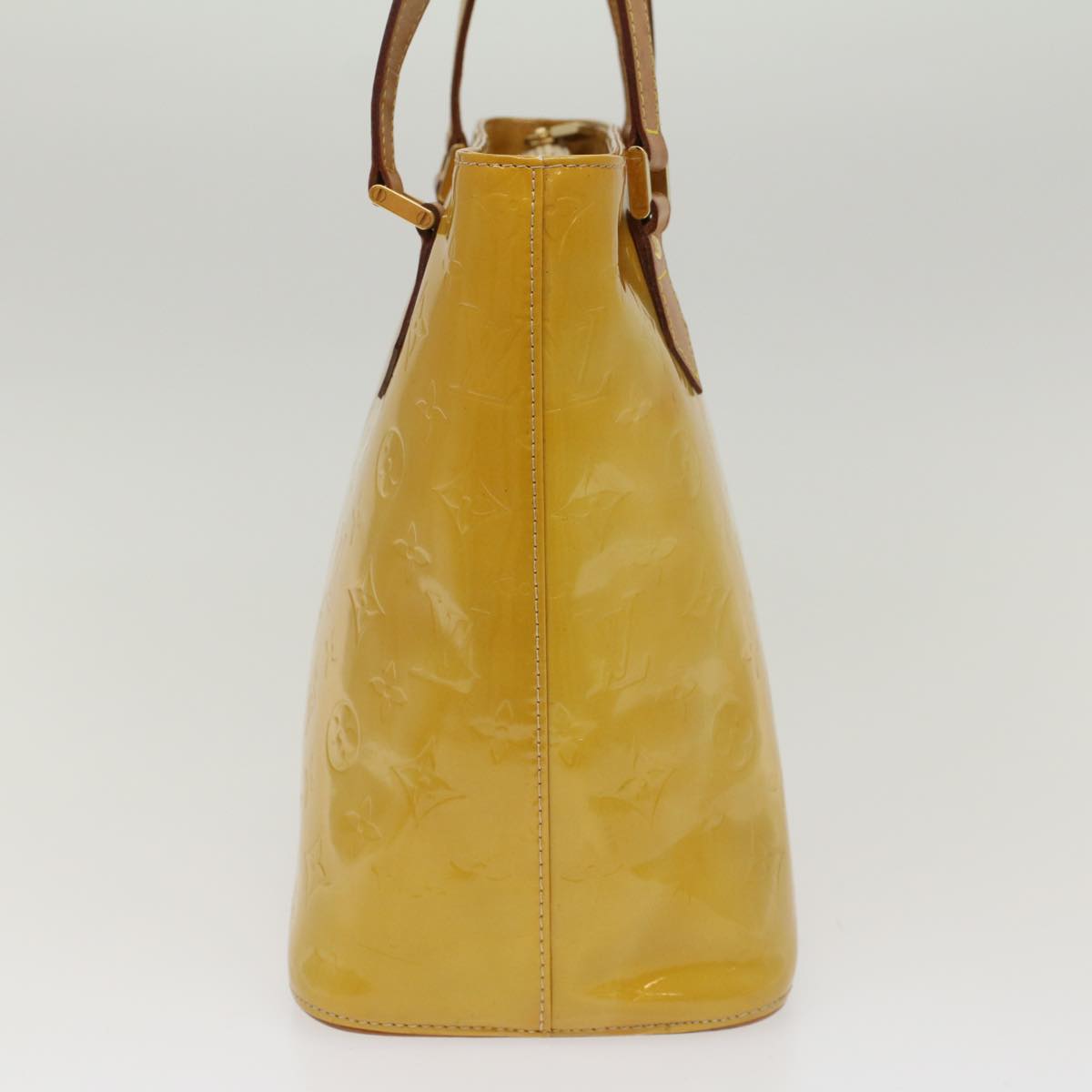 LOUIS VUITTON Monogram Vernis Houston Hand Bag Beige M91004 LV 47974