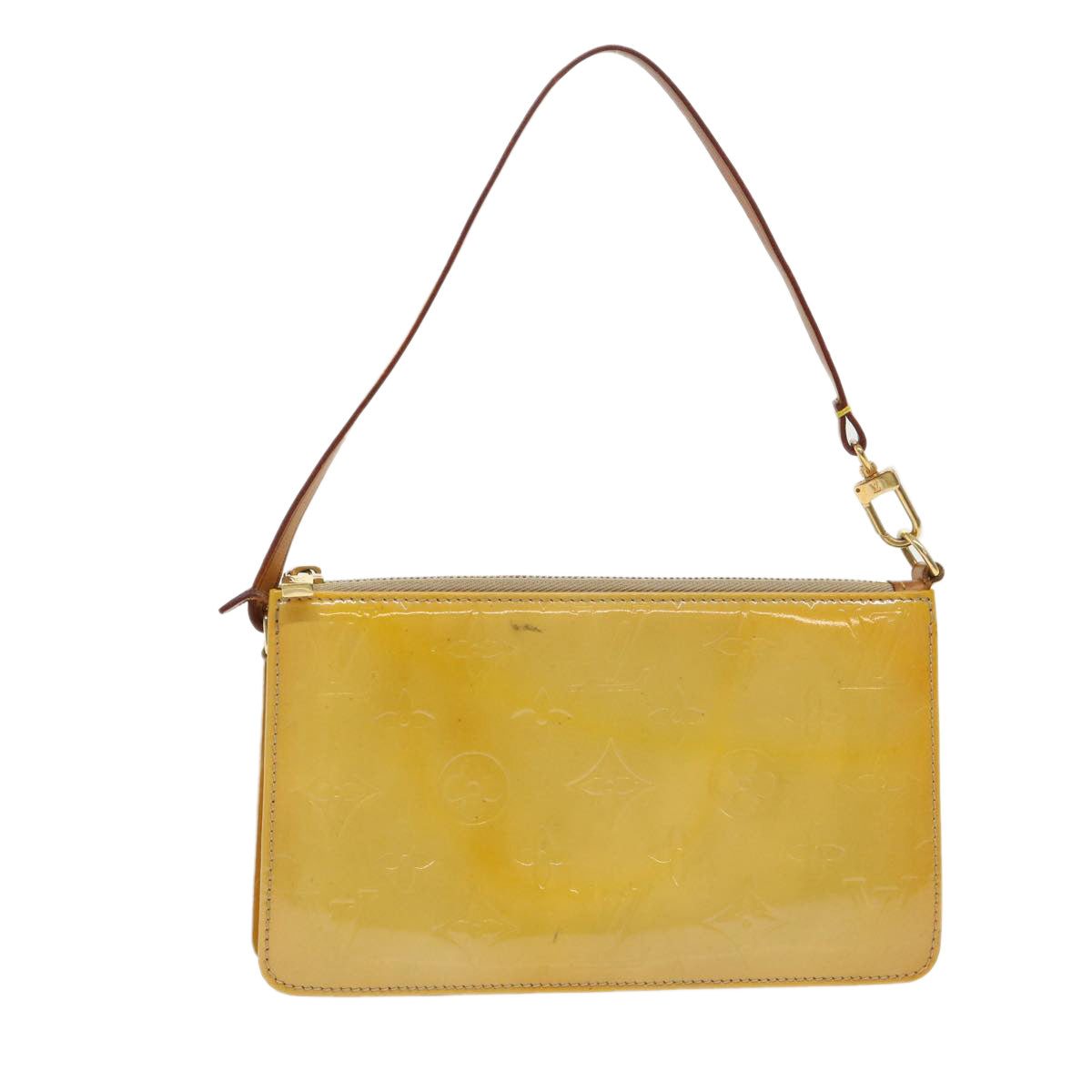 LOUIS VUITTON Monogram Vernis Lexington Accessory Pouch Beige M91010 Auth 47986