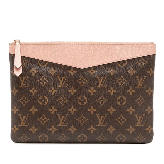 Brown Louis Vuitton Monogram Daily Pouch Clutch Bag