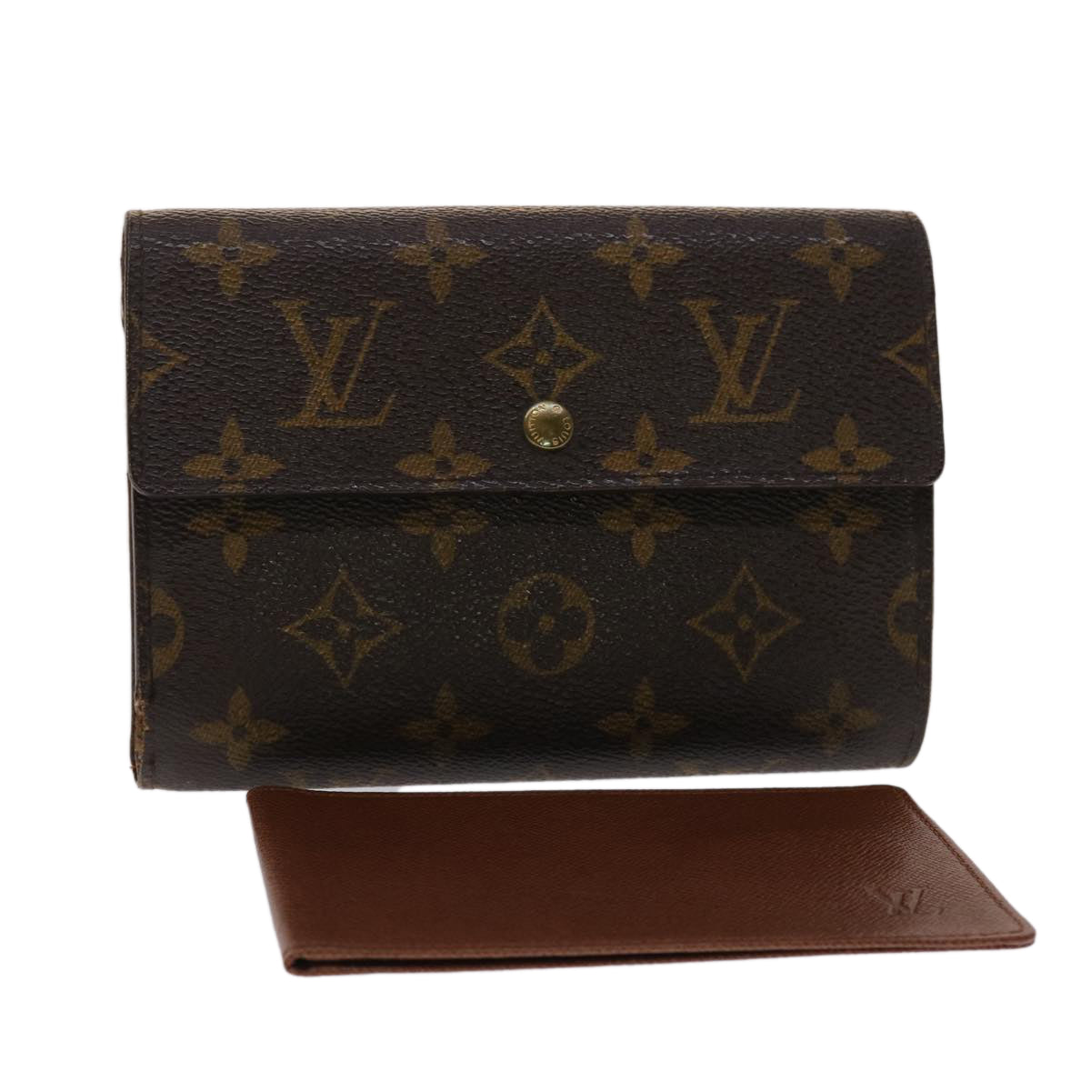 LOUIS VUITTON Monogram Porte Tresor Etui Papie Wallet M61202 LV 48092