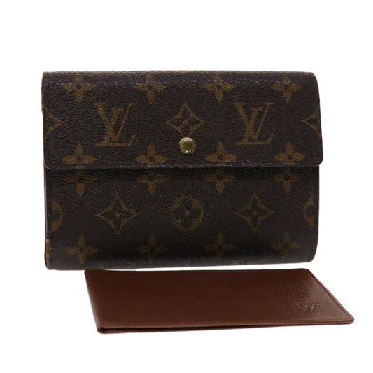 LOUIS VUITTON Monogram Porte Tresor Etui Papie Wallet M61202 LV 48092