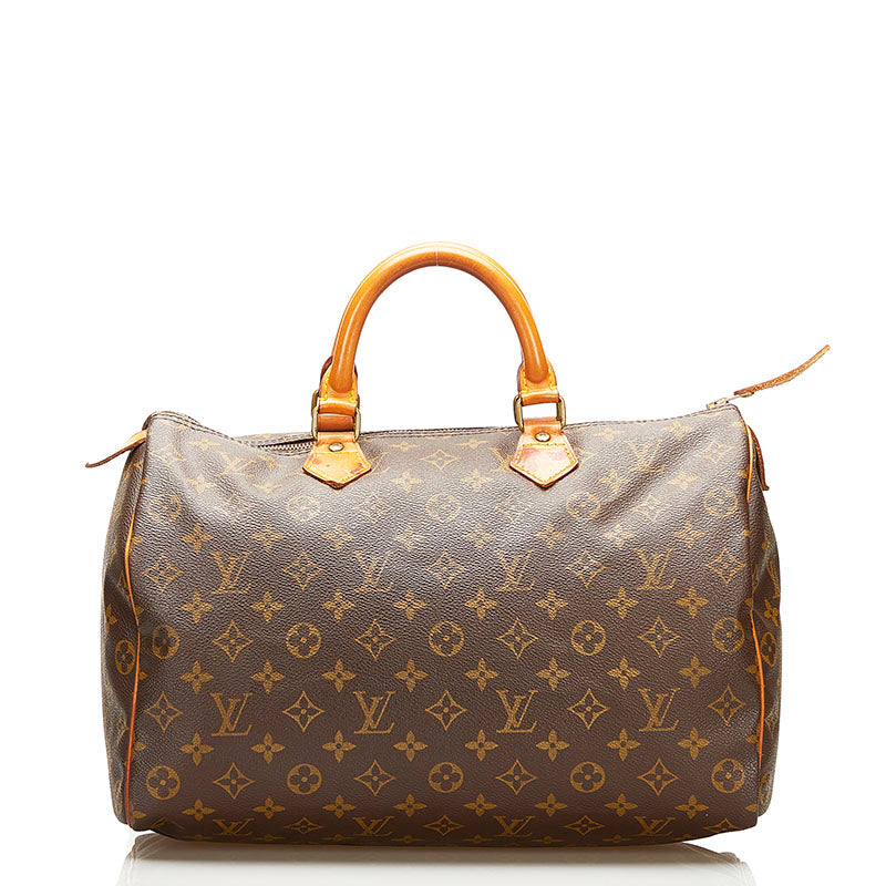 Louis Vuitton Brown Canvas Speedy 35 handbag bag