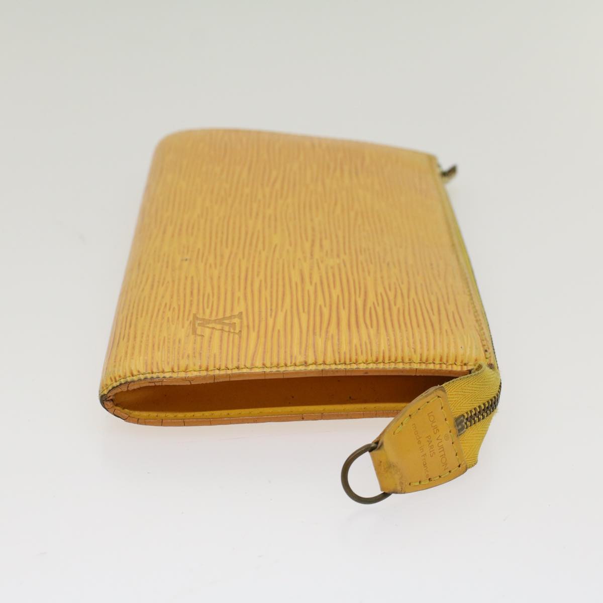 LOUIS VUITTON Epi Pochette Accessoires Accessory Pouch Yellow M52989 Auth 48385