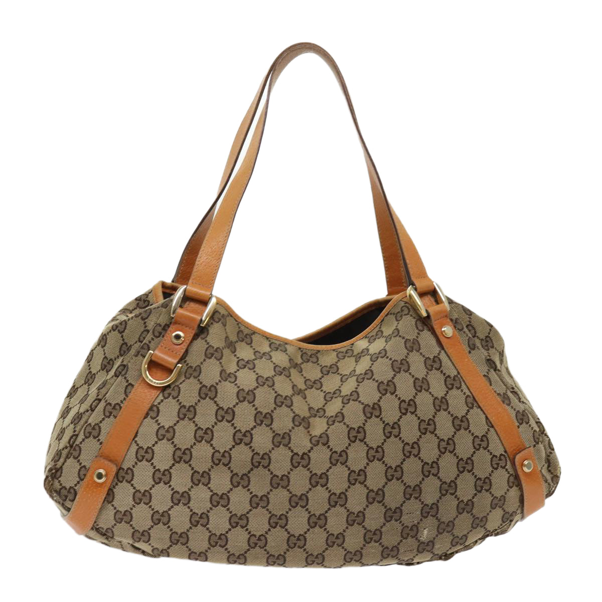 Gucci Leather Canvas Handbag