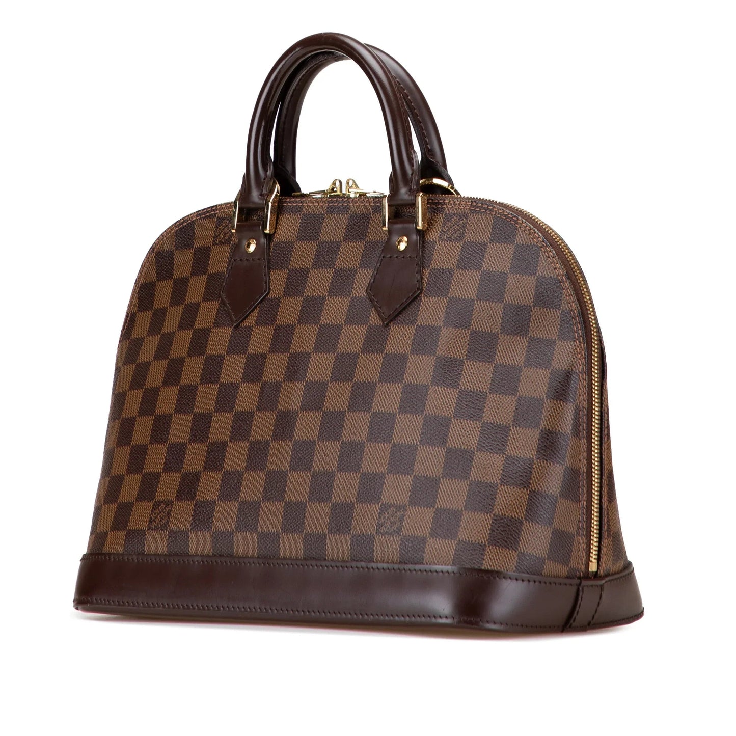 Brown Louis Vuitton Damier Ebene Alma PM Handbag