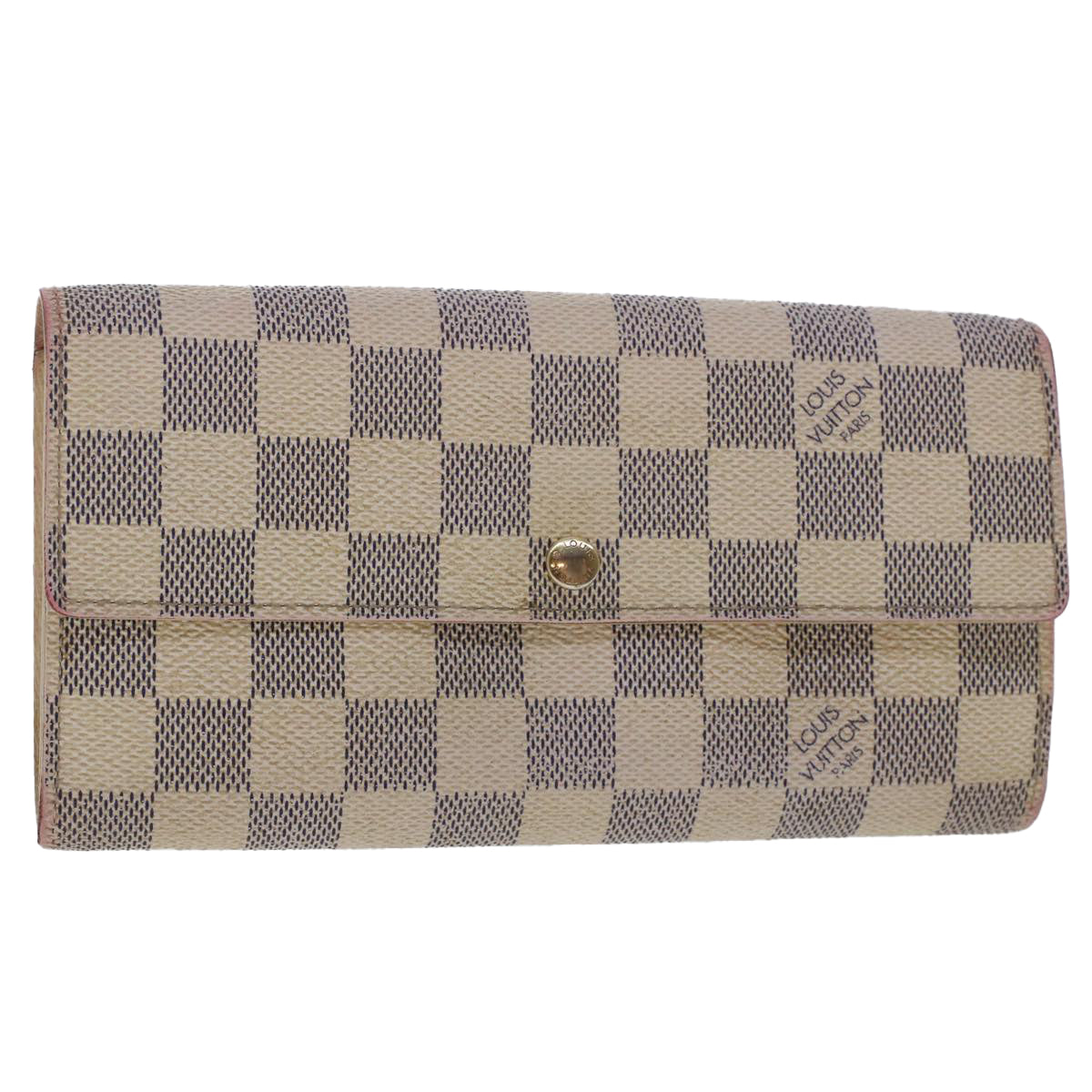 LOUIS VUITTON Damier Azur Portefeuille Sarah Long Wallet N63208 LV  48479