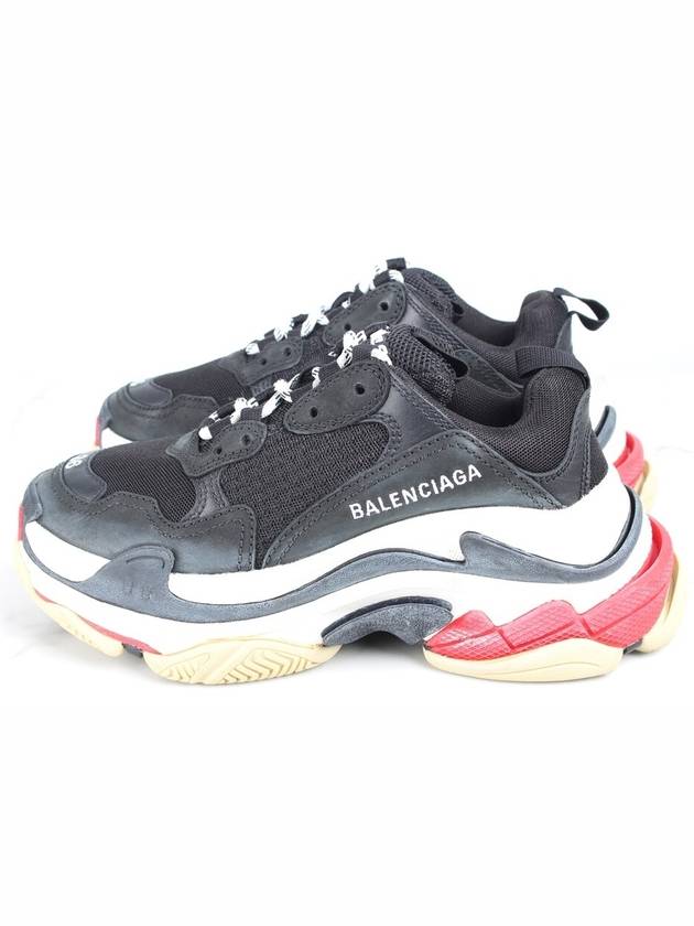 Luxury Balenciaga Trending 2026 Triple S black red sneakers 36 230