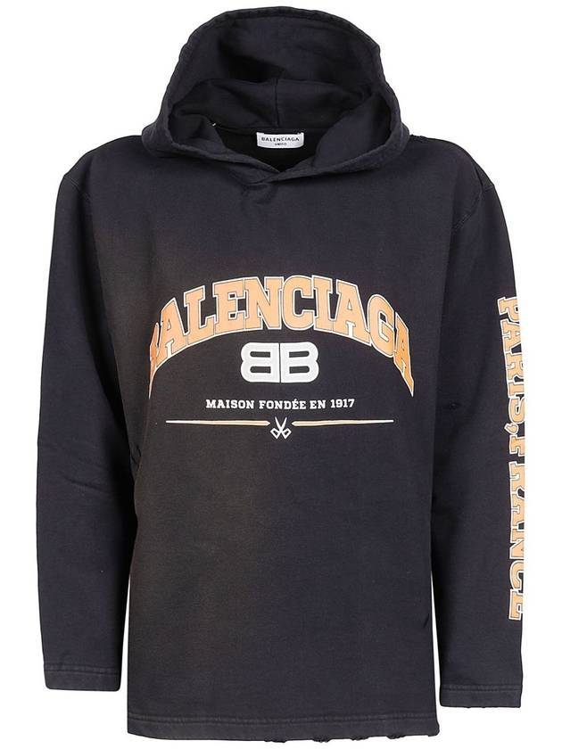 Luxury Balenciaga Trending 2026 BB Logo Hoodie Black