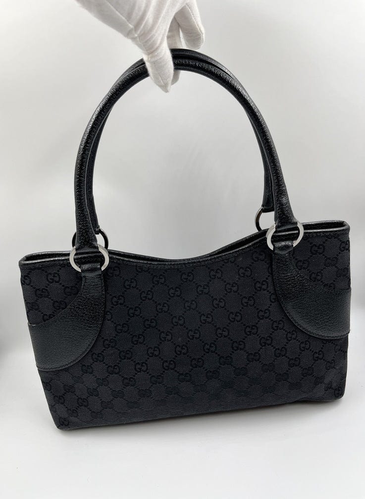 Gucci Leather Canvas Shoulder Bag Style 15
