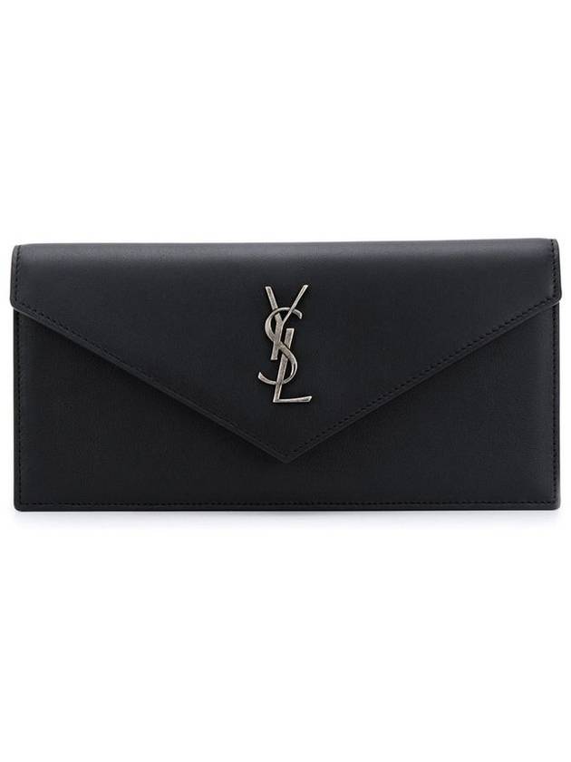 Luxury Saint Laurent Trending 2025 Logo Monogram Envelope Clutch Bag Black
