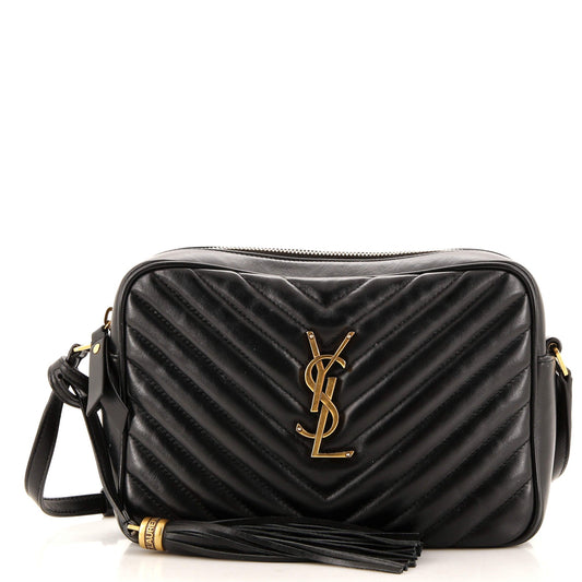 Luxury Saint Laurent Trending 2025 Lou Camera Bag Matelasse Chevron Leather Small