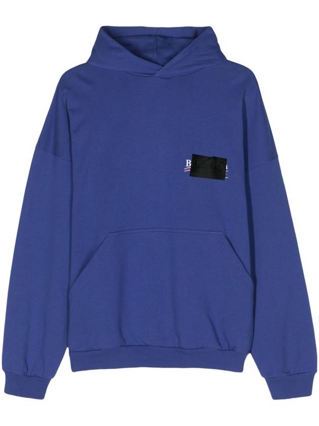 Luxury Balenciaga Trending 2026 Gaffer Maxi Hoodie Blue