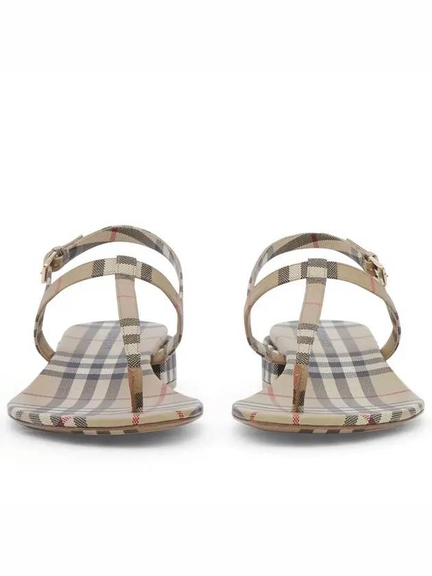 Luxury Burberry Vintage Check Lambskin Sandals Archive Beige