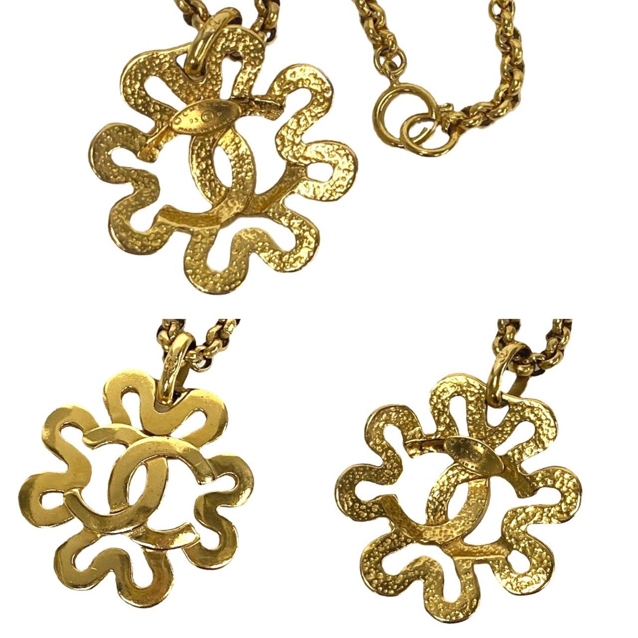 CHANEL Necklace Gold Plated gold COCO Mark Women