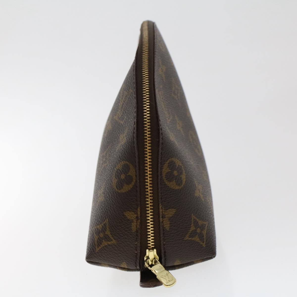 LOUIS VUITTON Monogram Trousse Demi Ronde Cosmetic Pouch M47520 LV Auth 49972