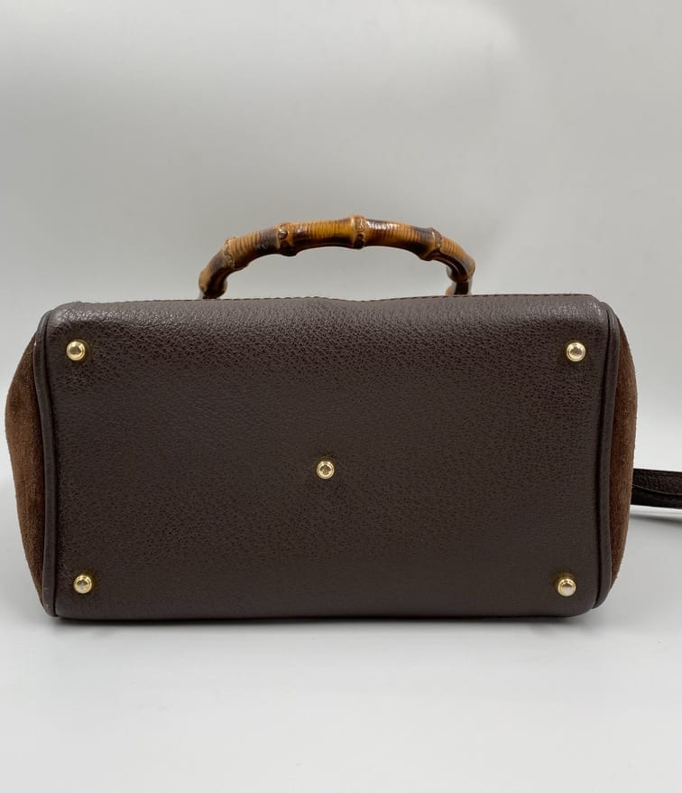 Gucci Bamboo Leather Suede Tote Style 2