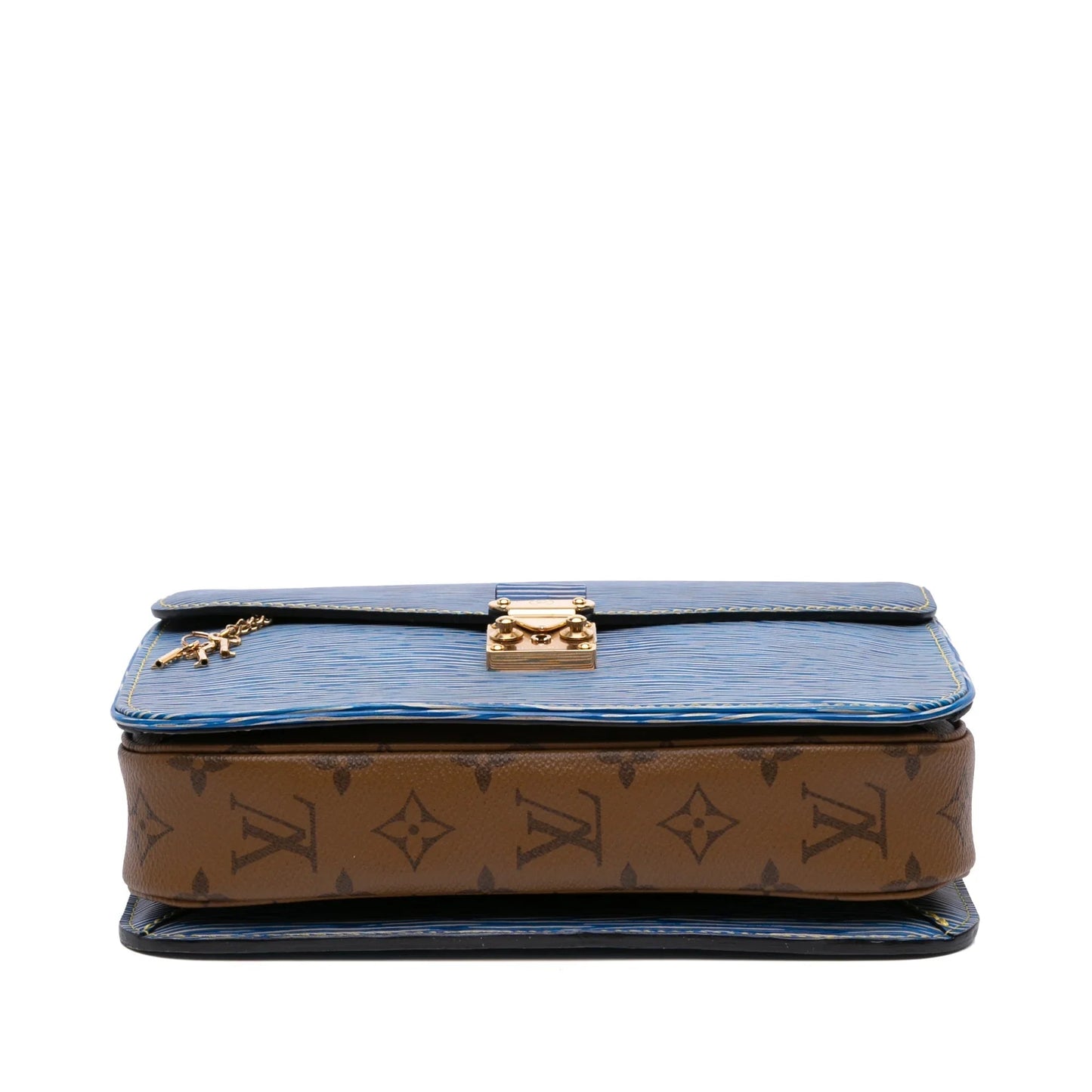 Blue Louis Vuitton Epi Denim Pochette Metis Satchel