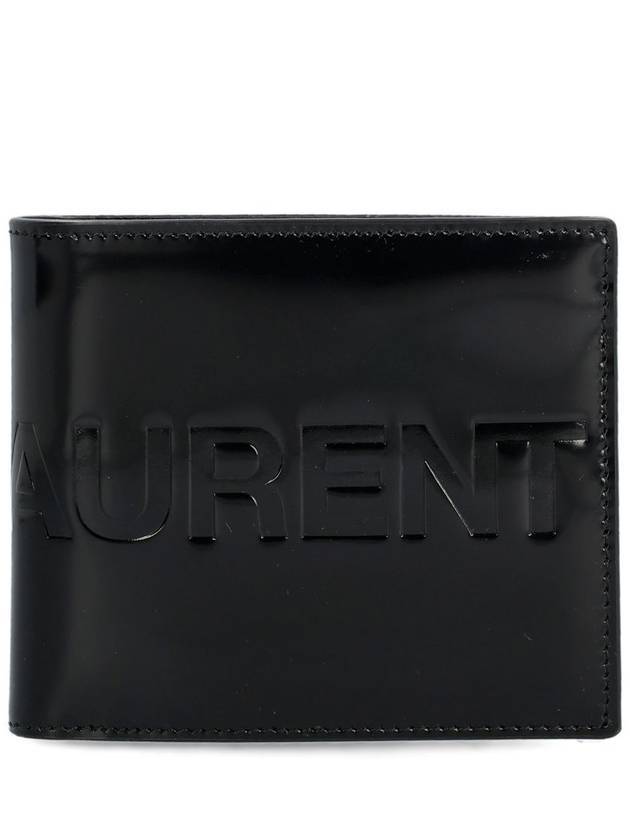 Luxury Saint Laurent Trending 2025 East West Half Wallet Black