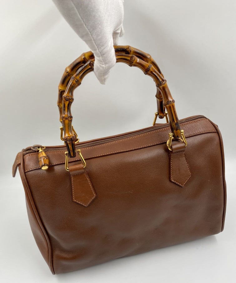 Gucci Bamboo Brown Leather Shoulder Bag