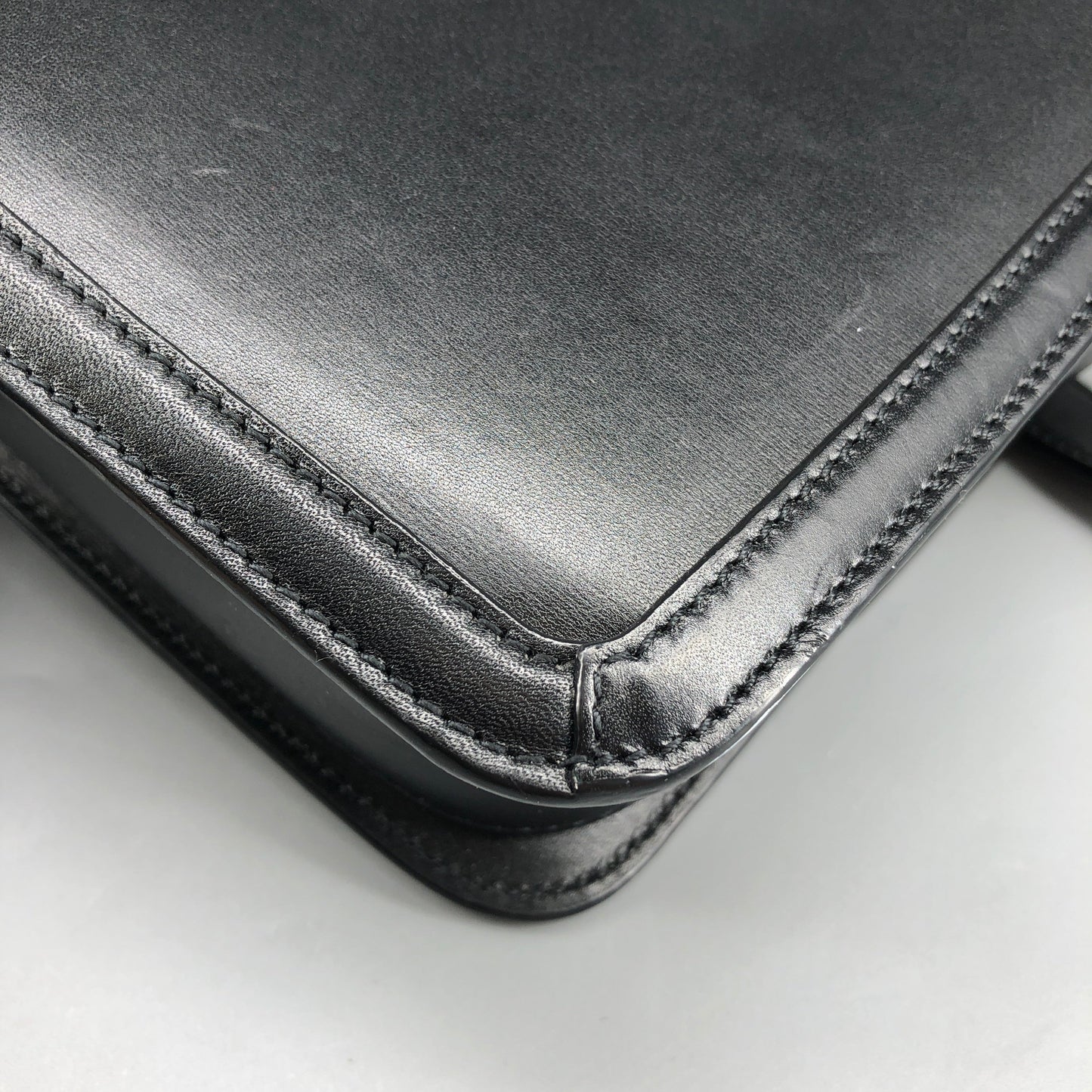 Saint Laurent Box Calfskin Solferino Satchel Bag Black