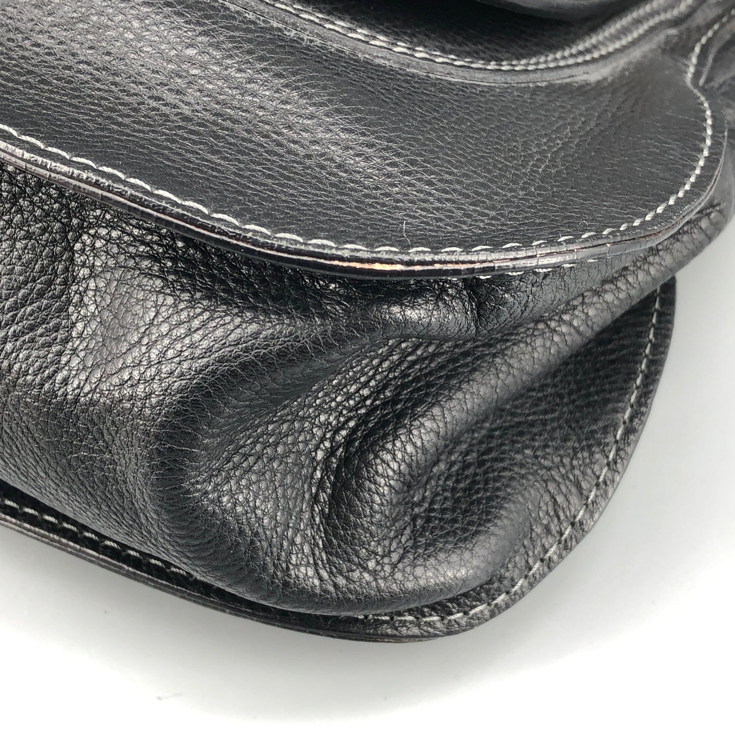 Chloe Black Marcie Large Grain Leather Tote Bag