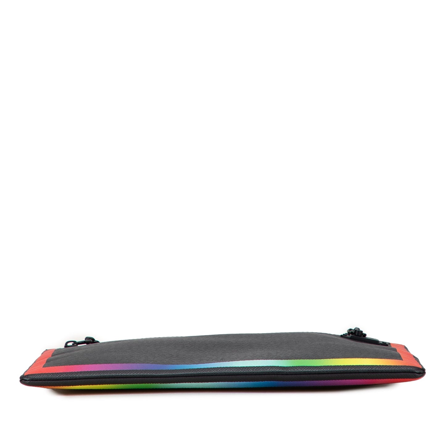 Black Louis Vuitton Taiga Rainbow Pochette A4 Clutch Bag