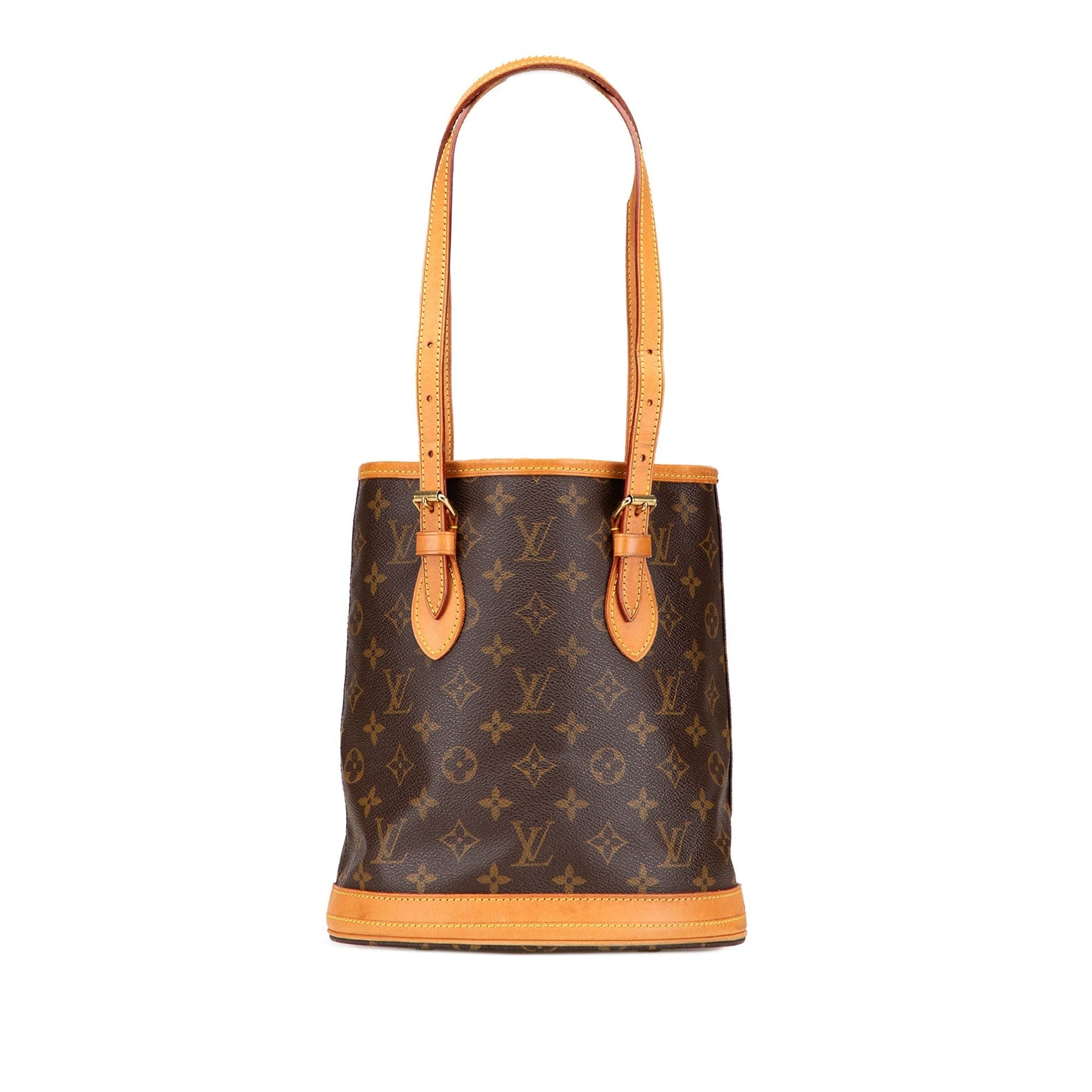 Brown Louis Vuitton Monogram Petit Bucket