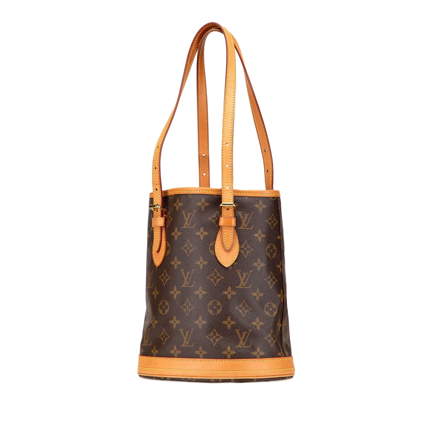 Brown Louis Vuitton Monogram Petit Bucket