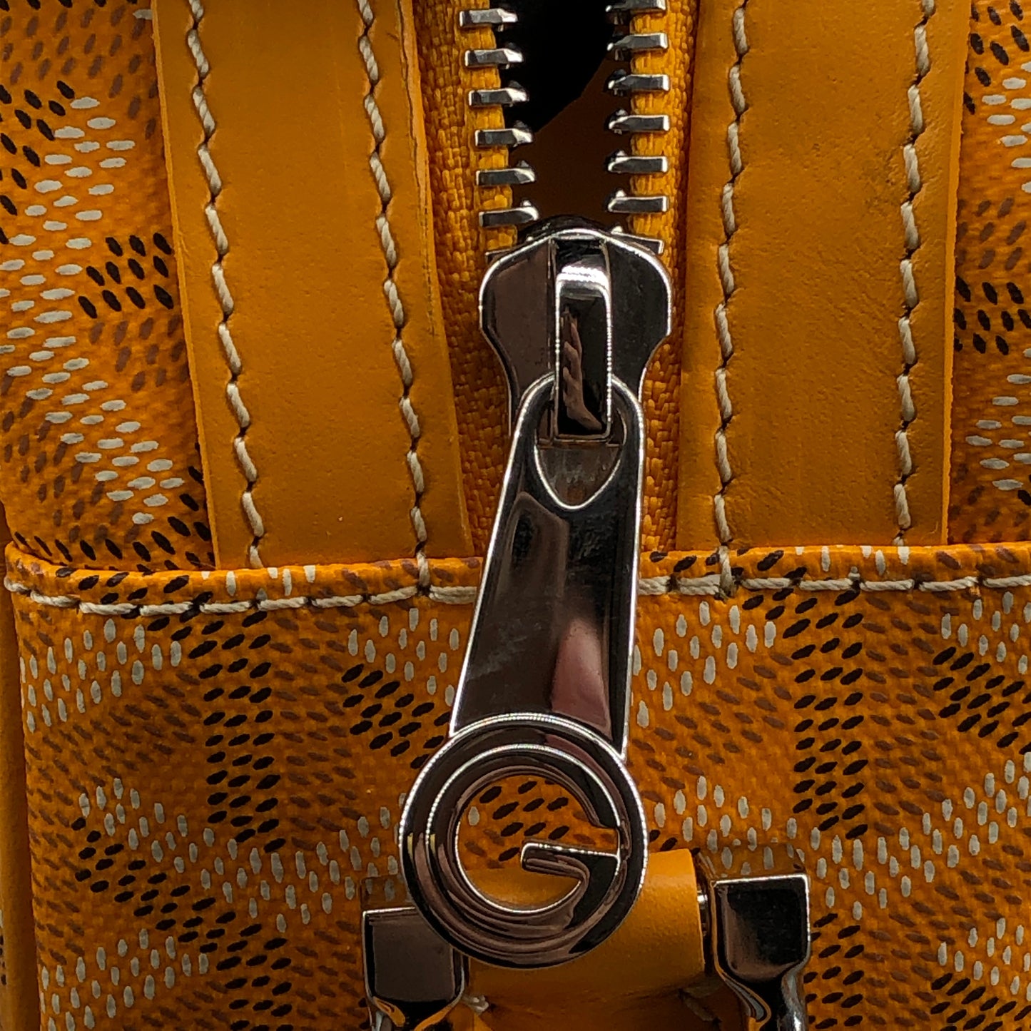 Goyard Cap-Vert Yellow Goyardine Canvas Crossbody Camera Bag