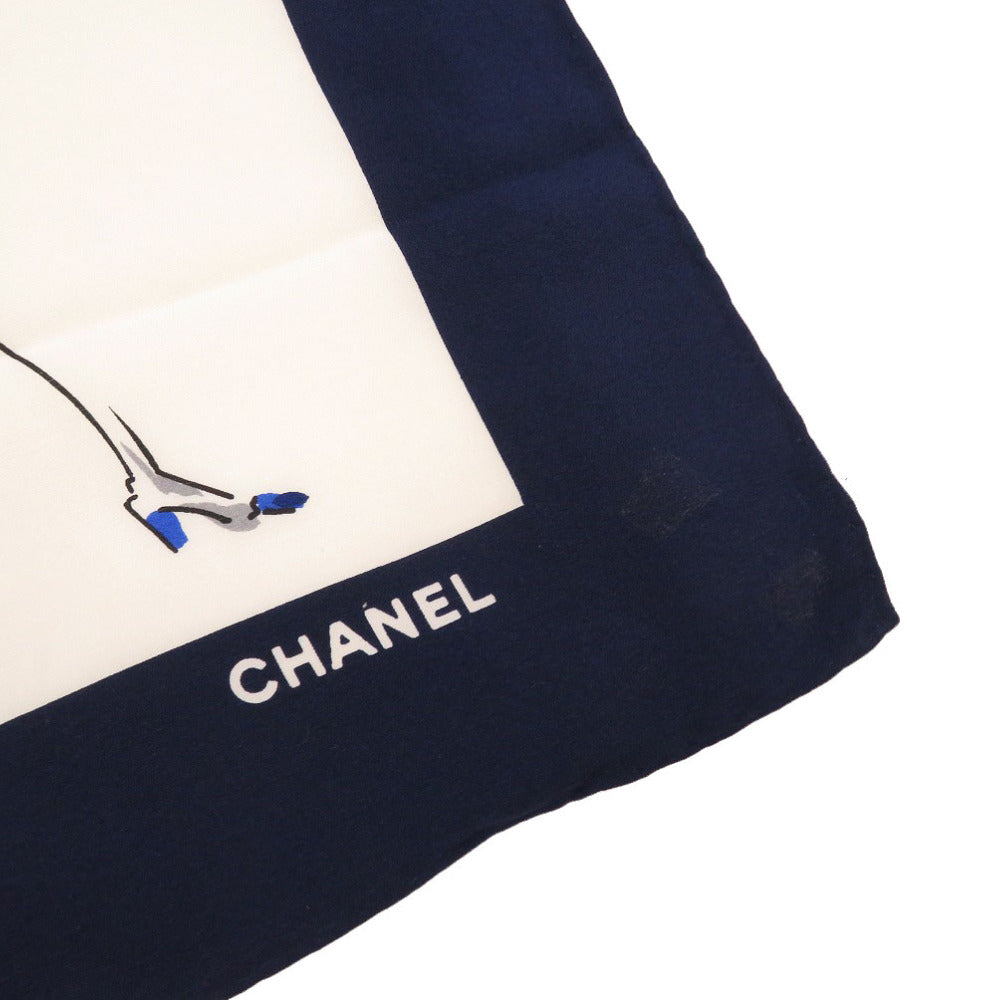 CHANEL scarf silk beige Coco Chanel Women