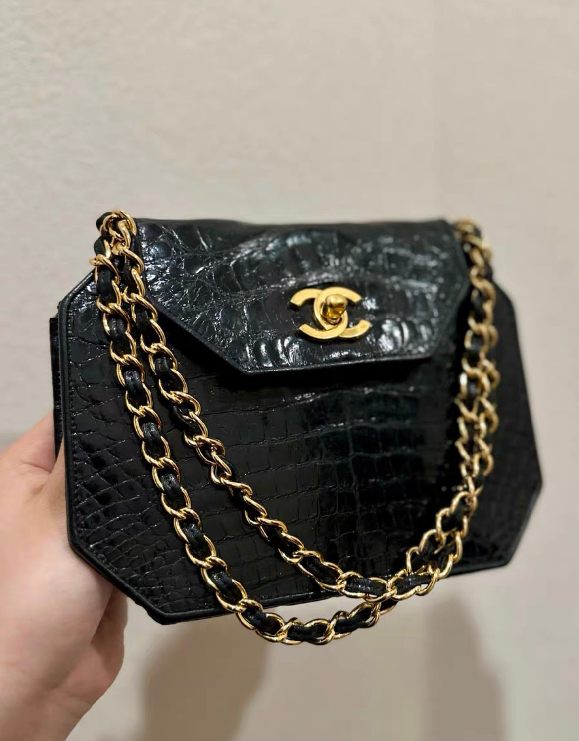Chanel  Crocodile Flap Clutch
