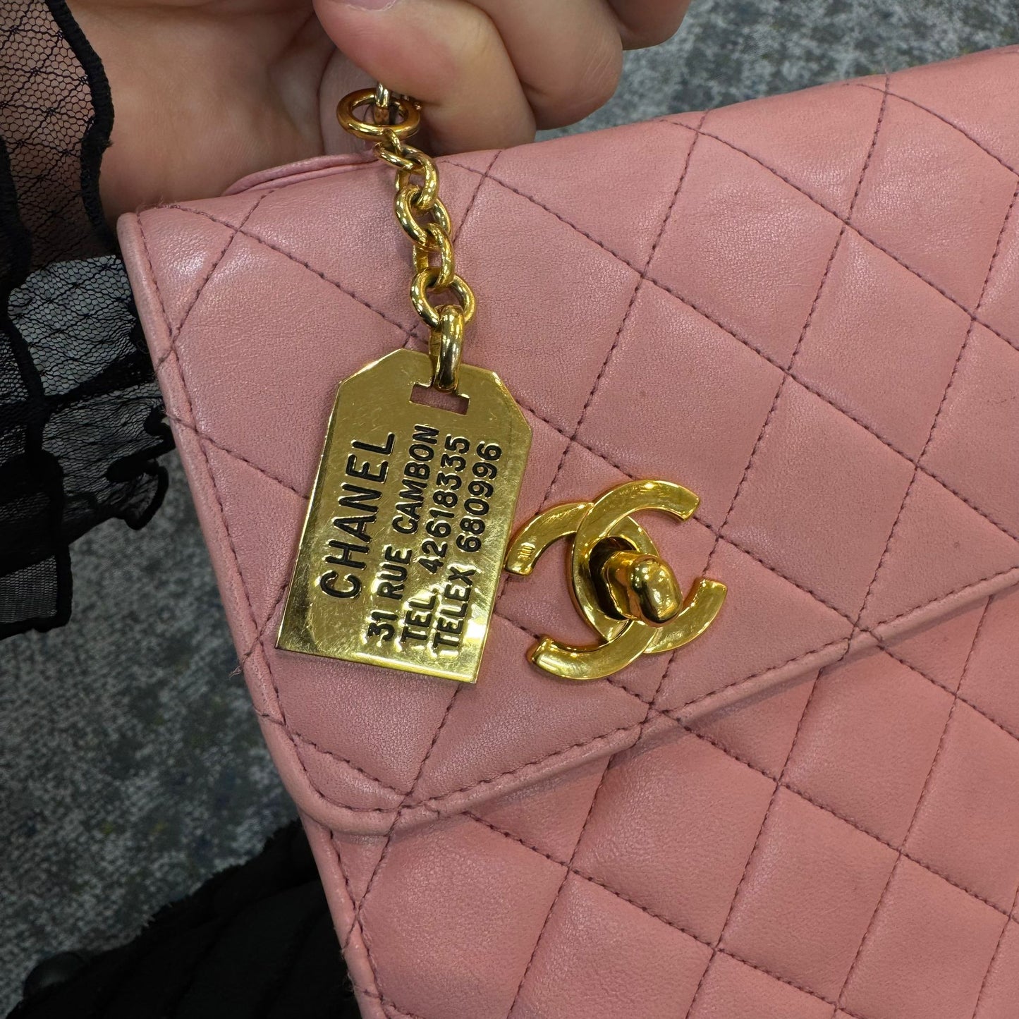 Chanel Pink CC Double Turn Lock Bag