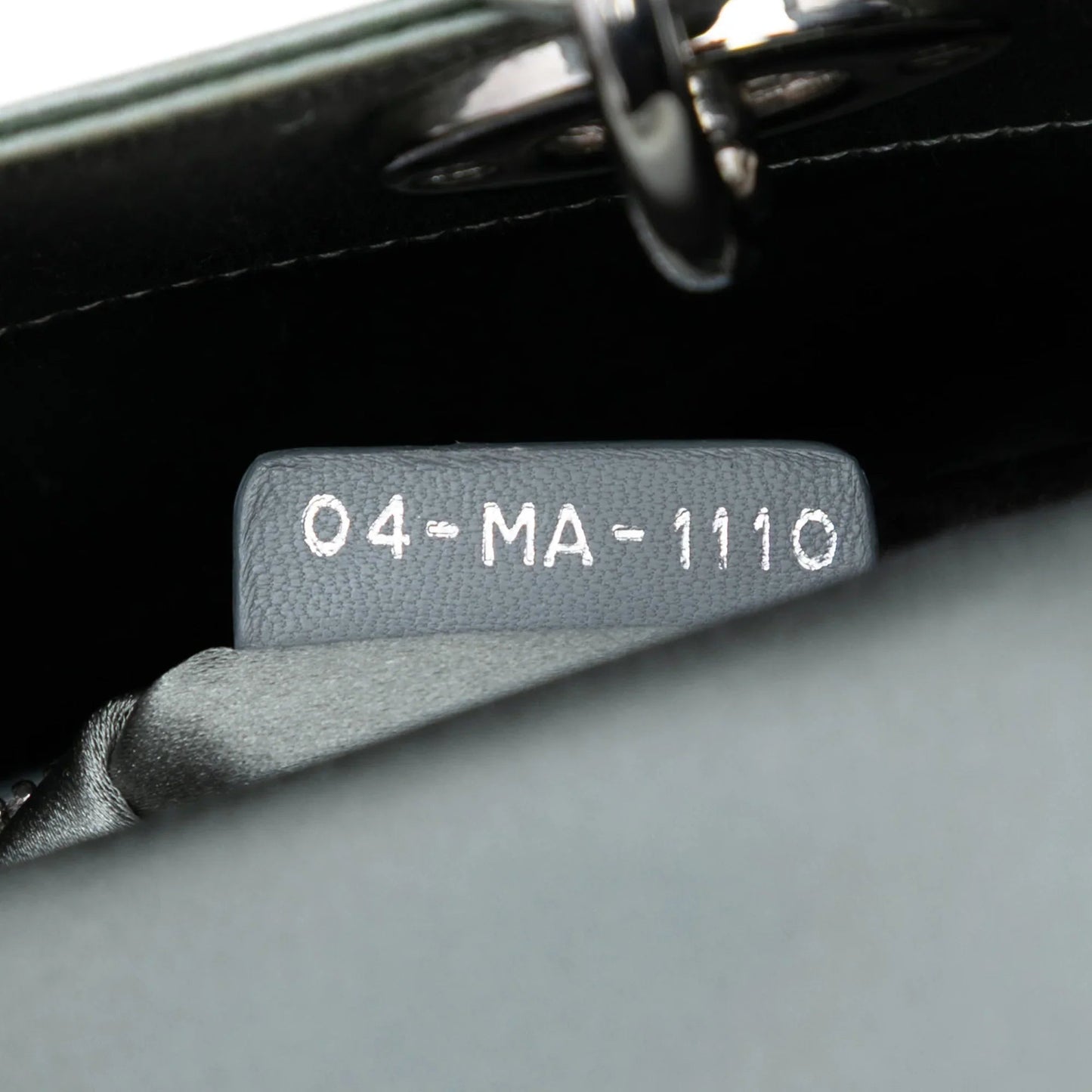 Gray Dior Mini Satin Cannage Strass Crystal Embellished Lady Dior Satchel
