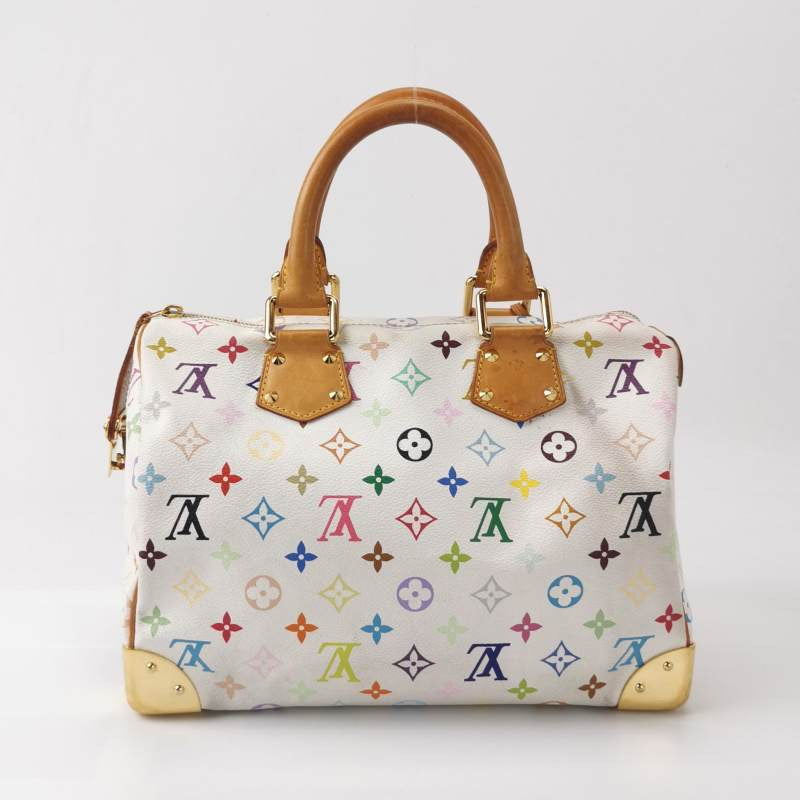 Louis Vuitton x Takashi Murakami Speedy 30 Lock White Multicolor
